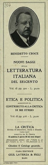 Opere Di Benedetto Croce Pubblicate Dalla Casa Editrice Laterza Fondazione Biblioteca Benedetto Croce